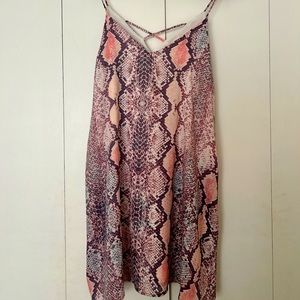 Pink Lily Purple and Pink Snake-Skin Print Party Dress